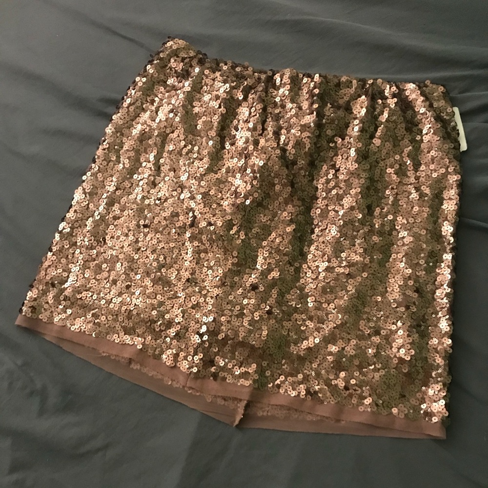 NWT Gold sequin skirt